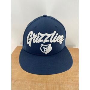 New Era Memphis Grizzlies NBA Snapback Hat Navy Blue White Embroidered Logo Men